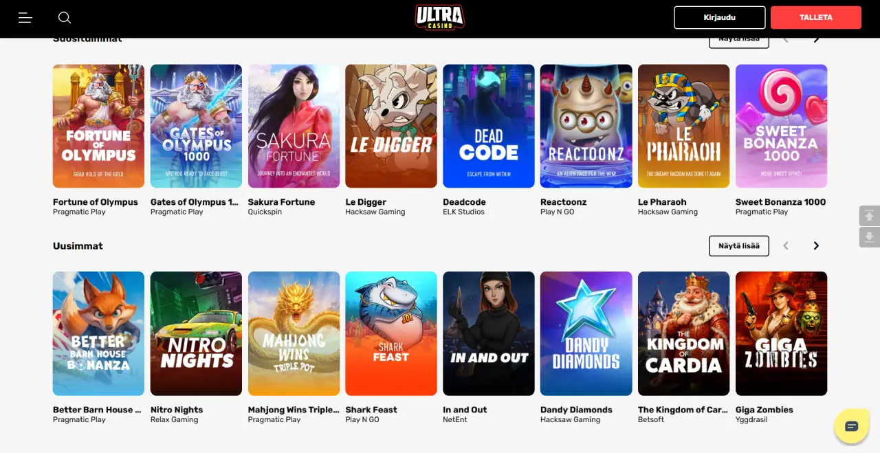 Ultra Casino Games